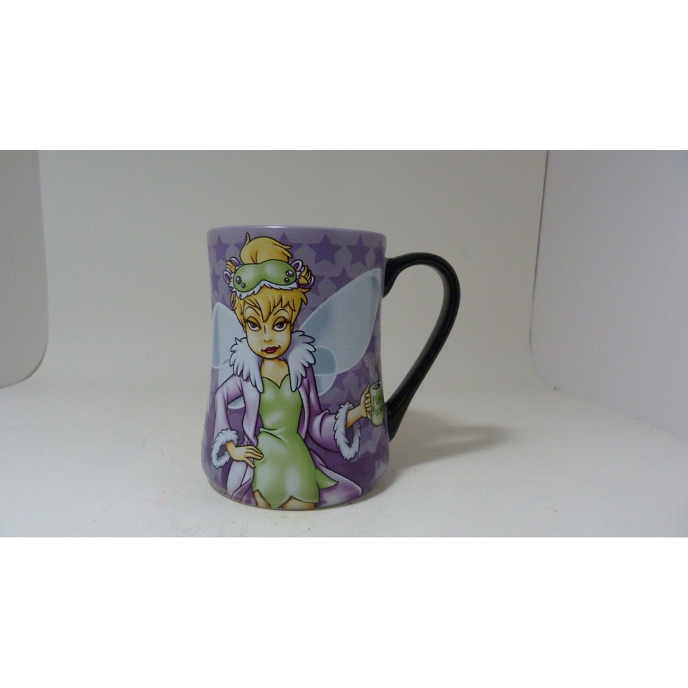 Disney Parks Tinker Bell Mornings Arent Magical Purple Star Ceramic Coffee Mug